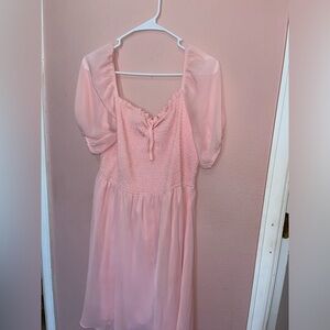 Pink sweetheart neckline dress from amazon.